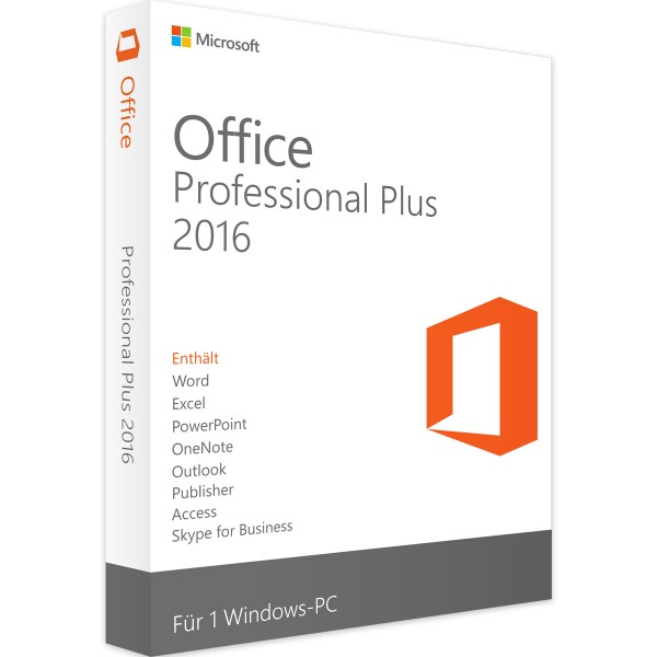 Microsoft Office 2016 Professional Plus | für Windows - Volumenlizenz