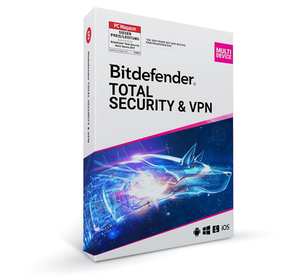 Bitdefender Total Security inkl. Unlimited VPN 2024